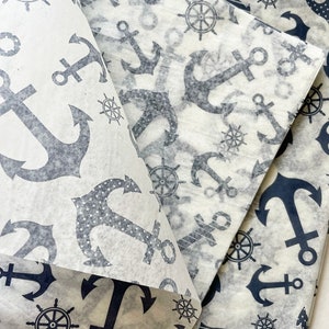 ANCHORS AWAY Tissue Paper Sheets / Gift Present Wrapping Craft - Etsy