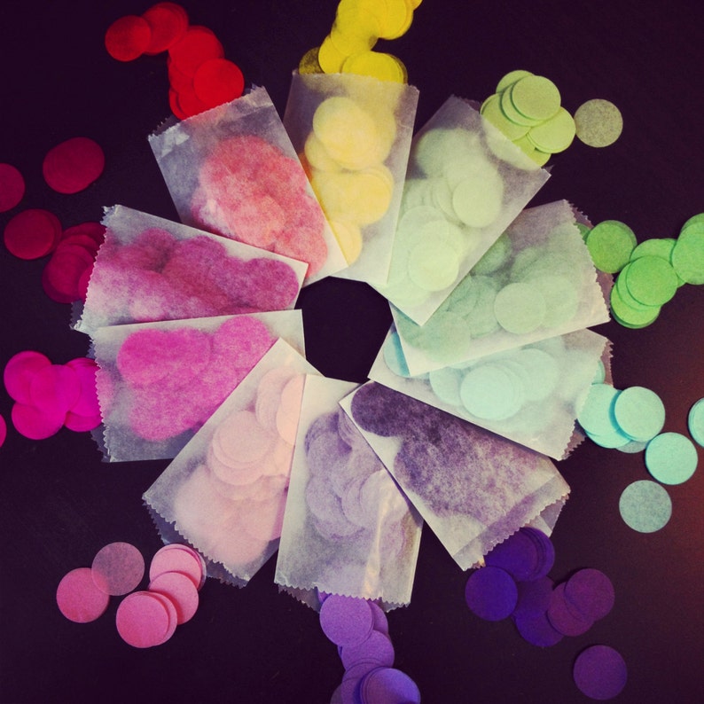 CONFETTI WEDDING FAVORS / 150 glassine bags envelopes surprise Etsy