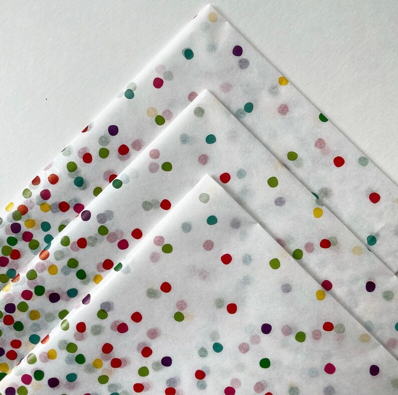PRIMARY CONFETTI tissue paper sheets / gift present wrapping Etsy