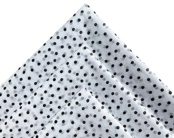 MINI DOTS  75 In Stock Tissue Sheets gift present wrapping craft supply retail store packaging black white polka dot modern Boho neutral