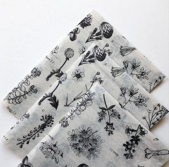 Floral Wrapping Paper Flower Wrapping Paper Sheets Botanical 