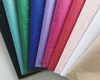 GLITTER TISSUE PAPER Sheets gift wrapping craft supply retail packaging diy holiday nye christmas wrapping paper decoupage sparkle paper
