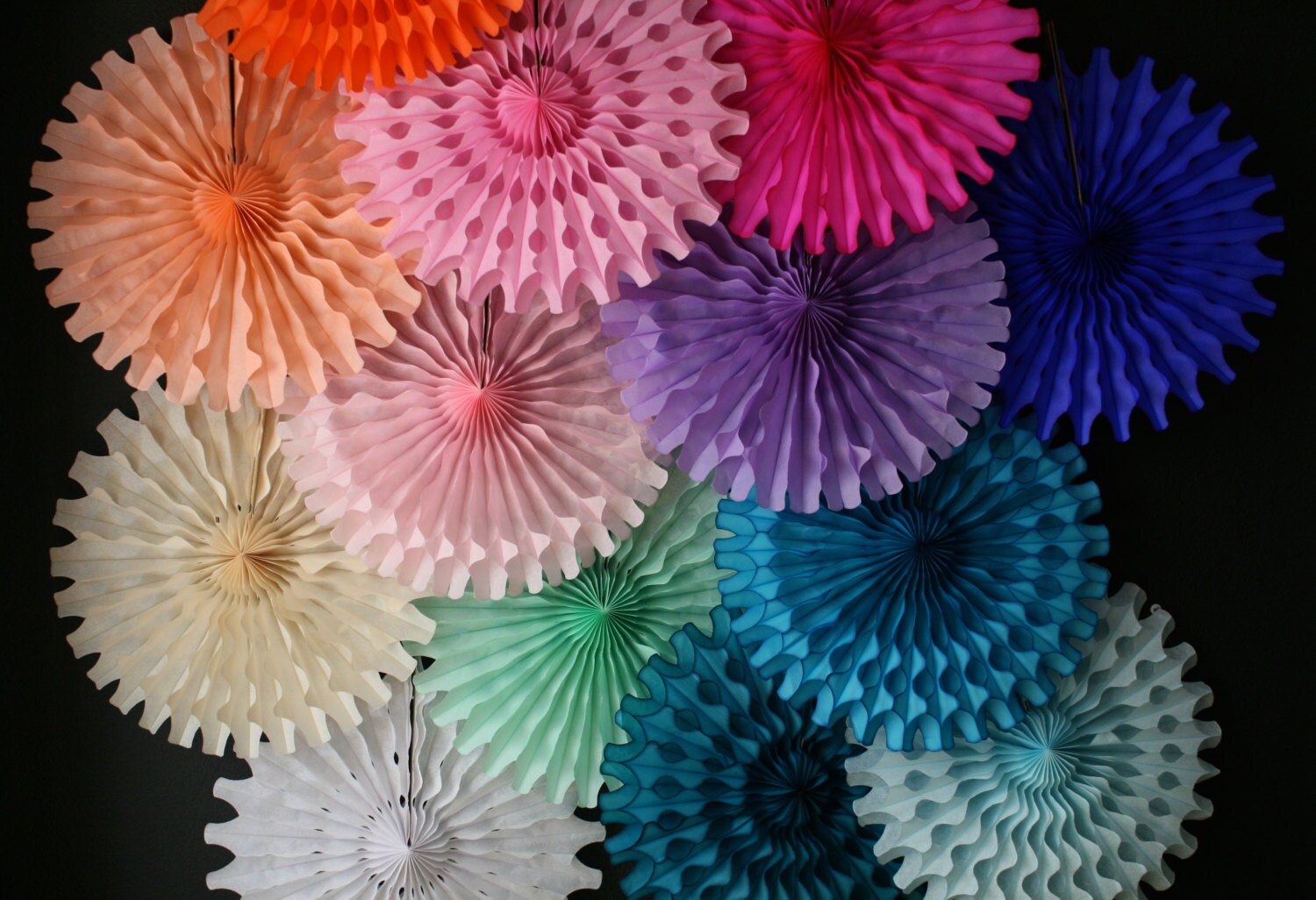 Tissue Paper Fans Wedding Decorations Baby Bridal Shower Etsy