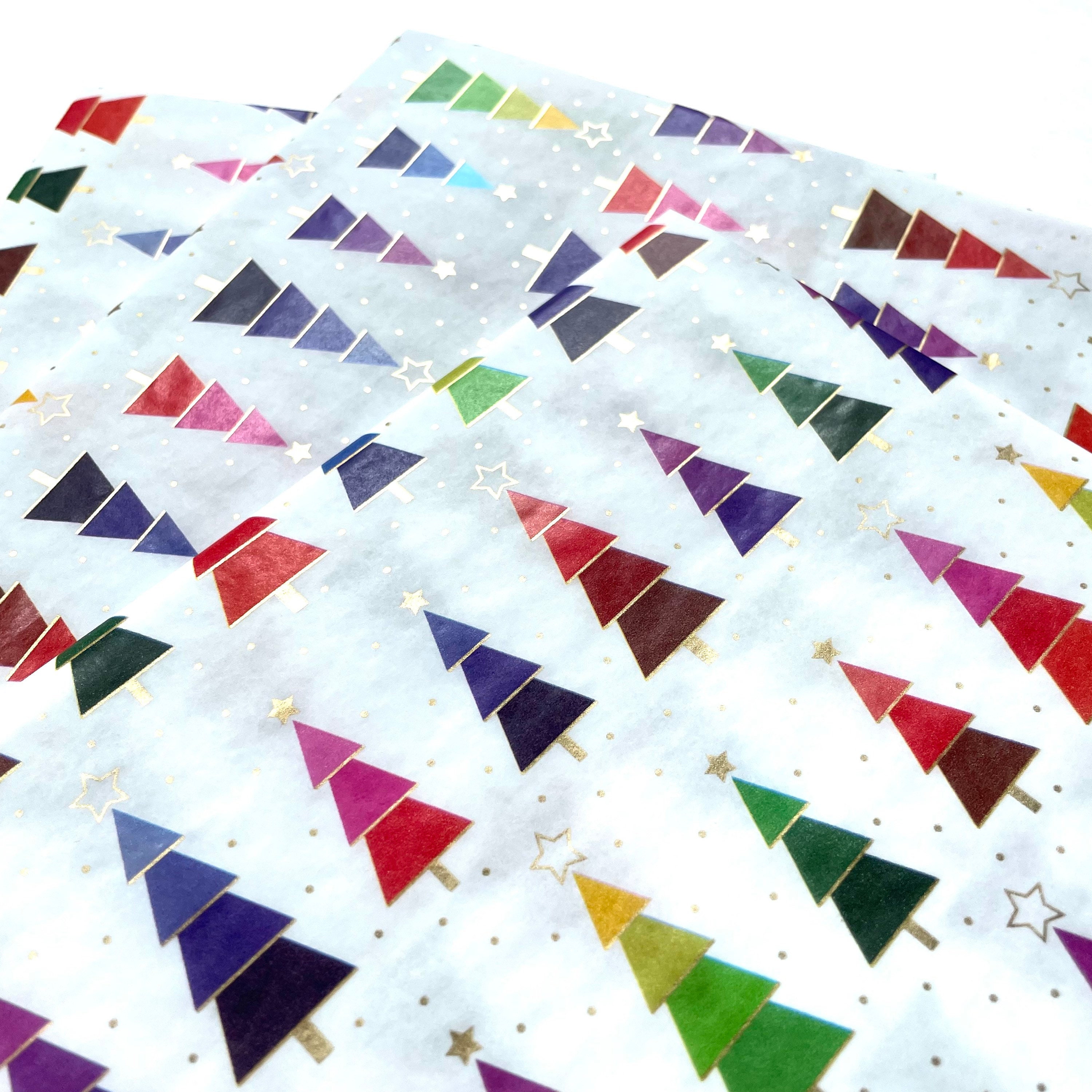 Rainbow Trees Tissue Paper, Holiday Tissue Paper