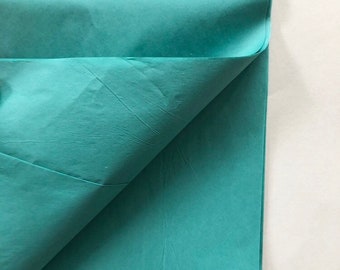 TISSUE PAPER SHEETS sea green aqua blue retail and gift wrapping craft supply packaging diy art project decoupage pompom