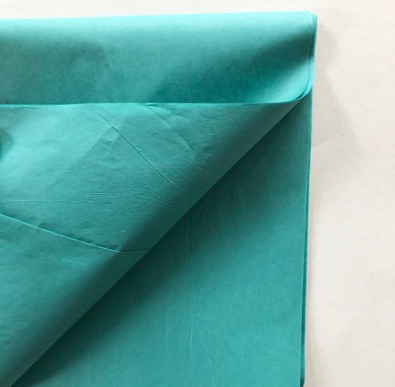 TISSUE PAPER SHEETS mint seafoam green aqua teal blue retail Etsy