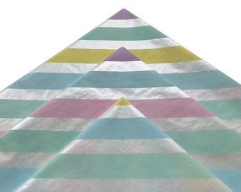 PASTEL STRIPES tissue paper sheets gift present wrapping craft supply retail store packaging baby shower neutral twin rainbow theme colors