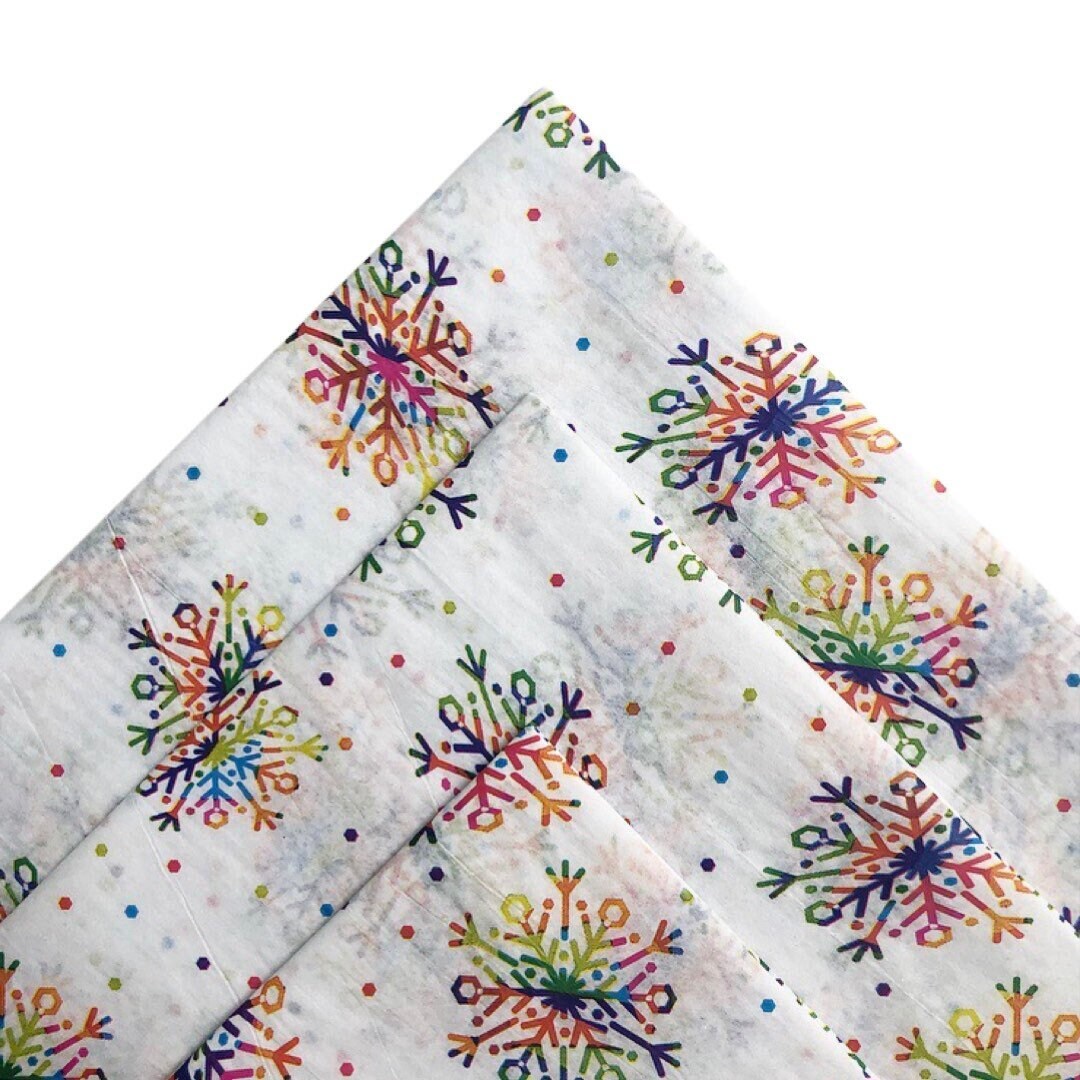 RAINBOW FLAKES 94  In Stock Tissue Sheets gift present wrapping craft supply retail store packaging holiday party pride Christmas unique