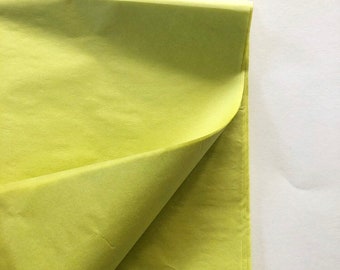 TISSUE PAPER SHEETS chartreuse green retail and gift wrapping craft supply packaging diy art project decoupage pompom colors