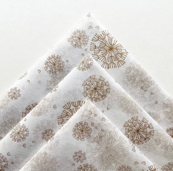 DANDELION WISH tissue paper sheets gift present wrapping craft supply retail store packaging nature flowers floral farm country boho simple Il_570xn