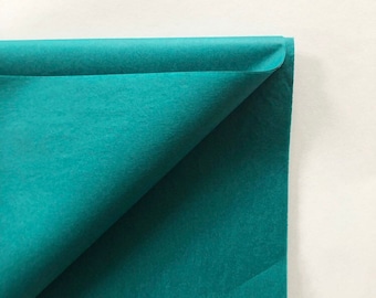 TISSUE PAPER SHEETS teal green turquoise retail and gift wrapping craft supply packaging diy art project decoupage pompom