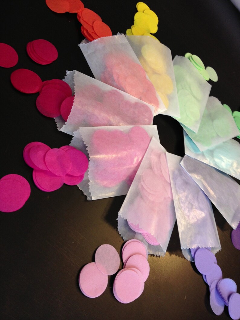 CONFETTI WEDDING FAVORS / 150 glassine bags envelopes surprise Etsy