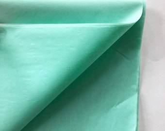 TISSUE PAPER SHEETS mint green retail and gift wrapping craft supply packaging diy art project decoupage pompom