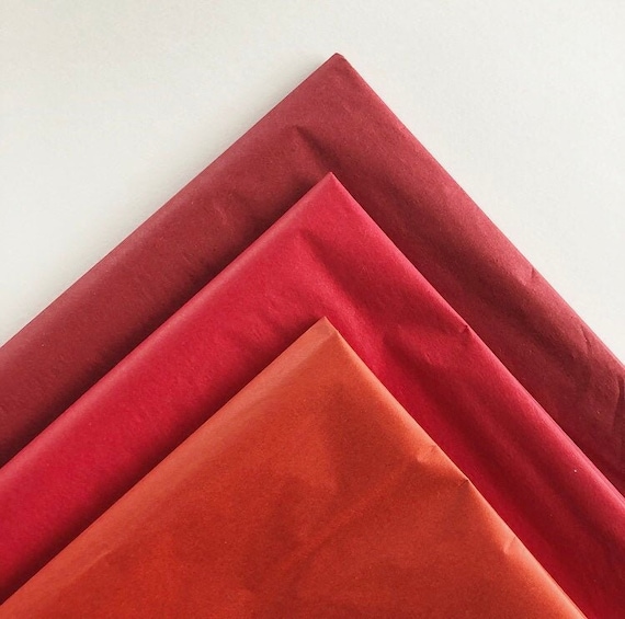 TISSUE PAPER SHEETS Maroon Dark Primary Ligh Red Retail and Gift Wrapping  Craft Supply Packaging Diy Art Project Decoupage Pompom Colors 