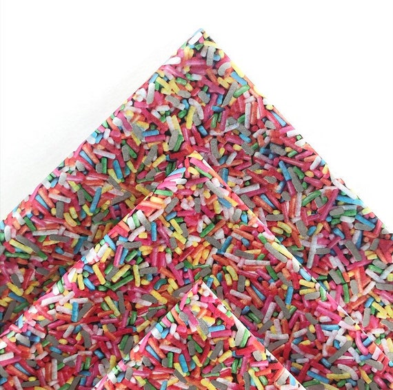 DONUT SPRINKLES tissue paper sheets /gift present wrapping craft supply retail store packaging diy birthday cake rainbow jimmies theme pink Il_570xn