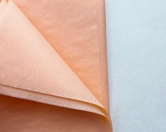 PEACH 394 In Stock Tissue Paper Sheets retail gift wrapping craft supply packaging diy art project decoupage pompom colors