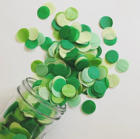 GREEN OMBRE tissue paper confetti cake dessert table wedding send off exit toss decorations balloon kelly lime hungry caterpillar boy twin Il_570xn