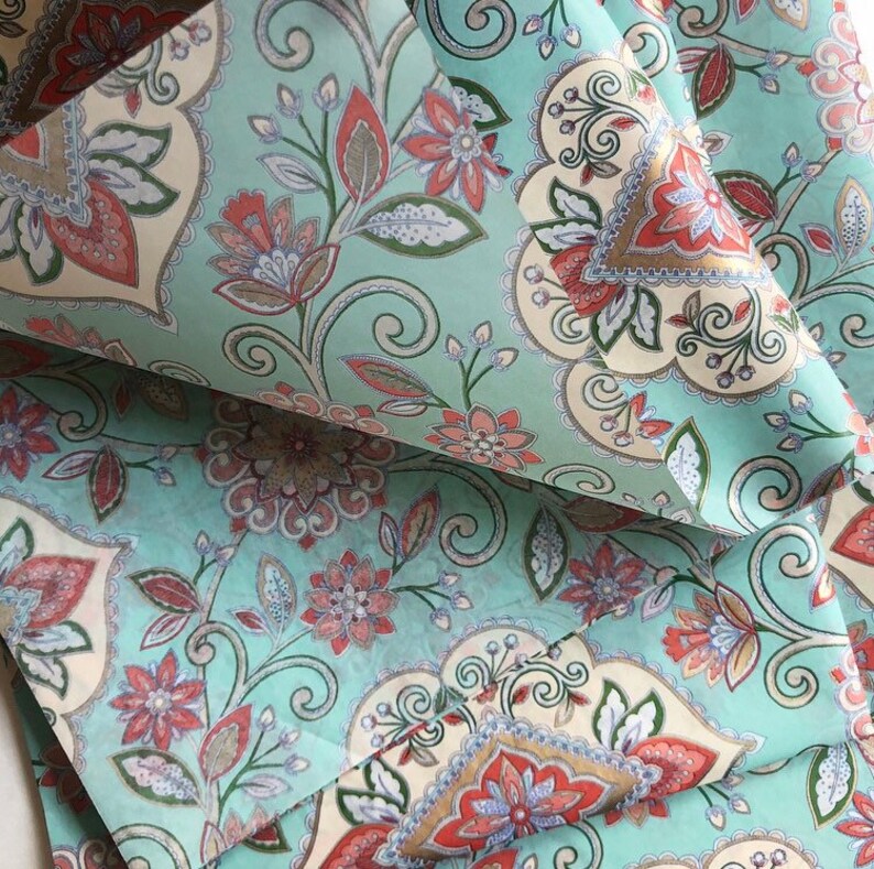 FLORAL TAPESTRY Tissue Paper Sheets / Gift Present Wrapping Etsy
