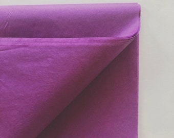 PLUM  158 In Stock Tissue Sheets purple retail gift wrapping craft supply packaging DIY art project decoupage pompom solid colors decorate