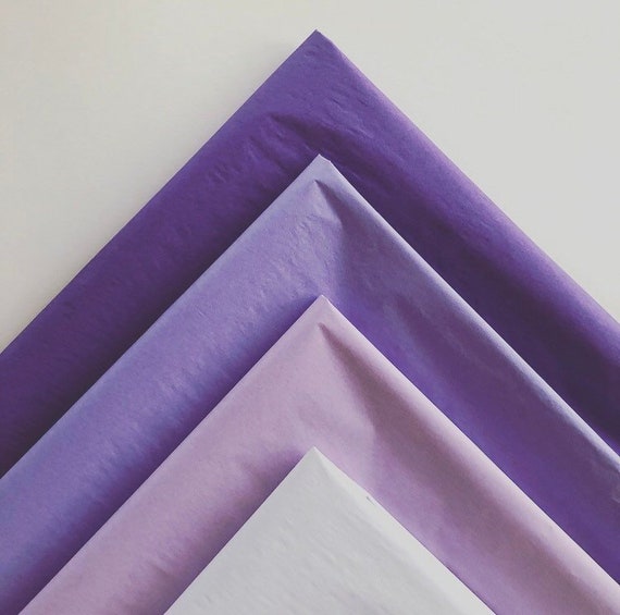 TISSUE PAPER SHEETS lavender lilac purple retail and gift wrapping craft supply packaging diy art project decoupage pompom color decorate Il_570xn