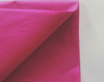 TISSUE PAPER SHEETS Hot Pink retail and gift wrapping craft supply packaging diy art project decoupage pompom colors