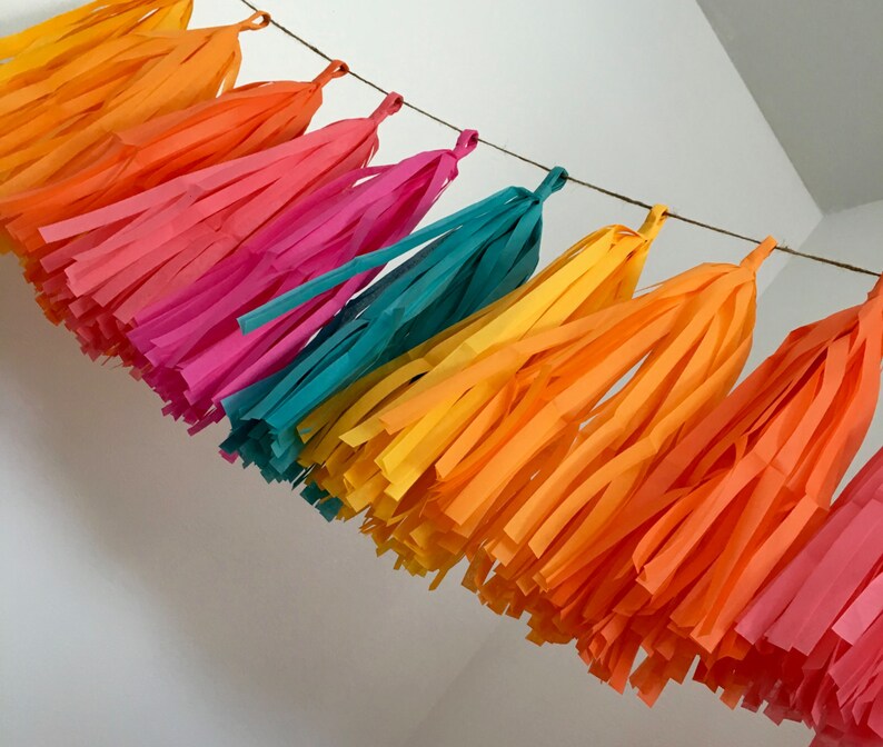 FIESTA FUN Tassel Garland Decorations Classroom Office Mexican Etsy