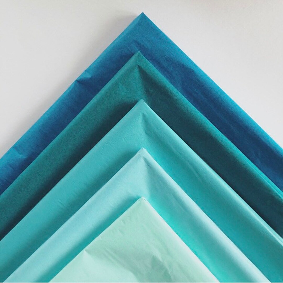 TISSUE PAPER SHEETS Mint Seafoam Green Aqua Teal Blue Retail and Gift Wrapping Craft Supply