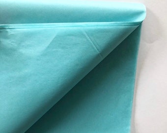 TISSUE PAPER SHEETS aqua blue retail and gift wrapping craft supply packaging diy art project decoupage pompom