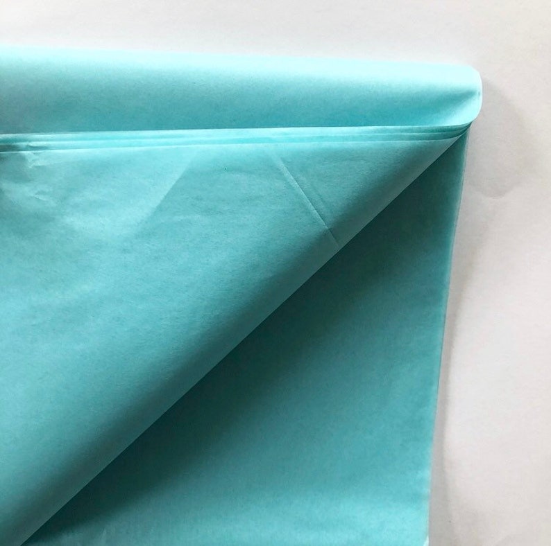 TISSUE PAPER SHEETS mint seafoam green aqua teal blue retail | Etsy