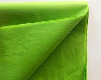 TISSUE PAPER SHEETS lime green retail and gift wrapping craft supply packaging diy art project decoupage pompom colors