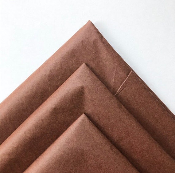 TISSUE PAPER SHEETS sienna brown woodland forest retail and gift wrapping craft supply packaging diy art project decoupage pompom color Il_570xn