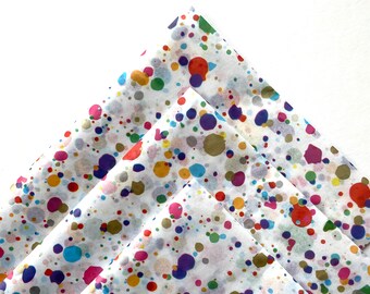 SPLATTER tissue paper sheets gift present wrapping craft supply retail store packaging finger paint splash art colorful fun kid birthday