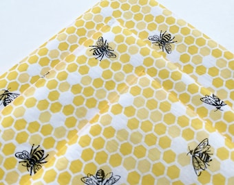 HONEY BEES 120 In Stock Tissue Sheets gift present wrapping craft supply retail store packaging DYI Bumble Honey Bee yellow black white