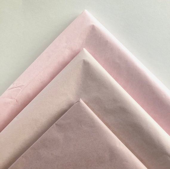 TISSUE PAPER SHEETS blush, dusty rose, mauve retail and gift wrapping craft supply packaging diy art project decoupage pompom color decorate Il_570xn