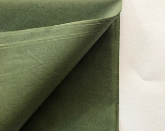 OLIVE  442 In Stock Tissue Sheets Green retail and gift wrapping craft supply packaging diy art project decoupage pompom colors