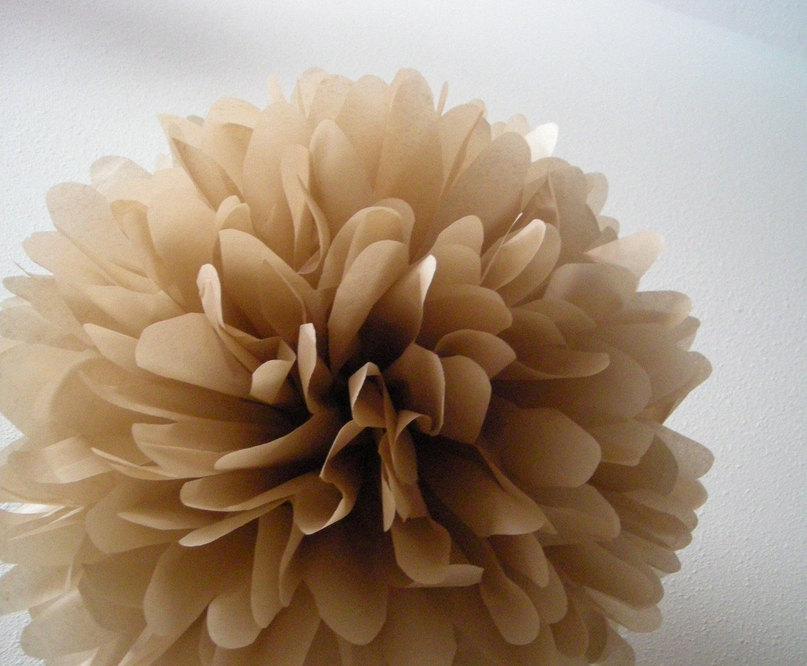 KRAFT BROWN Tissue Paper Pompom Rustic Barn Forest Woodland Etsy