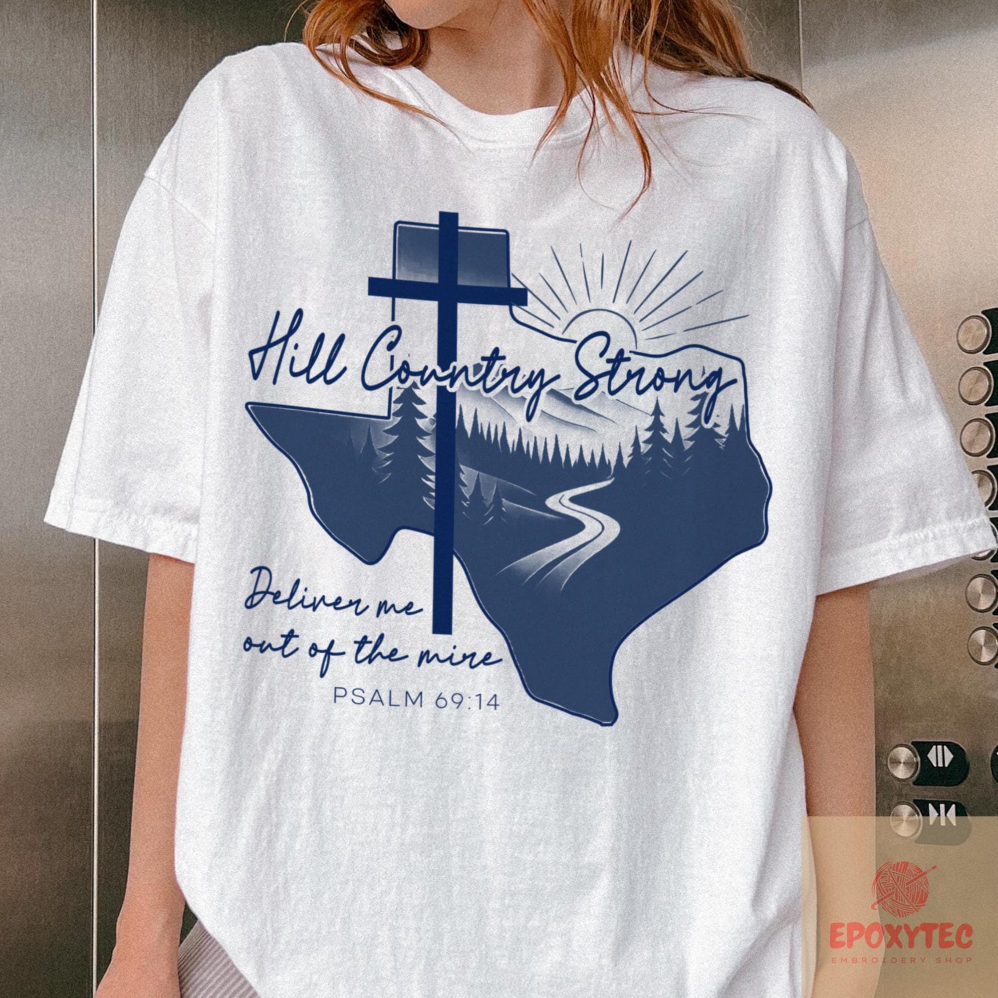 Texas Hill Country Strong, Flood Victim T-Shirt Fundraiser, Custom Design, Religious Graphic Tee