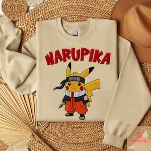 Narupika Embroidered Shirt, Anime Embroidered Sweatshirt, Favorite Character Embroidered Shirt