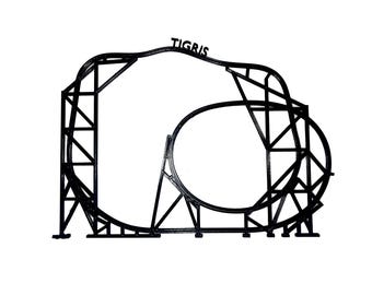 Busch Gardens Tampa Bay Individual Roller Coaster Track Print - Busch Gardens Tampa Bay Track Layout - Wall Art - Decor