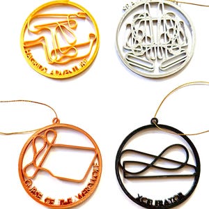 Universal Studios Roller Coaster Track Ornaments- Universal Studios Parks Track Layout - Christmas - Holiday - Decor