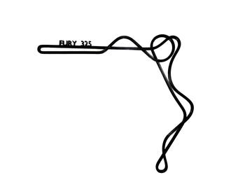 Carowinds Individual Roller Coaster Track Print - Carowinds Track Layout - Wall Art - Decor