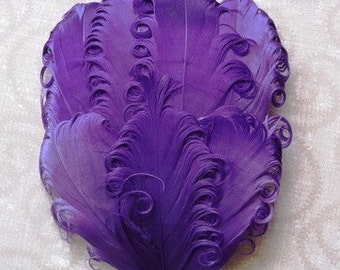 Feather Pad - 1 Purple Nagorie Curled Goose Feather Pad