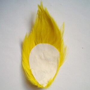 Set of 5 Yellow Hackle Feather Pads image 2