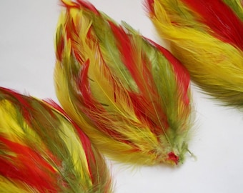 SET OF 5 - New Orleans Hackle Feather Pads