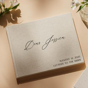 Álbum de recortes de cartas personalizadas para la novia, álbum de recortes de despedida de soltera personalizado, libro de recuerdos de despedida de soltera, regalo de despedida de soltera, recuerdo de boda