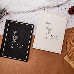 Personalized wedding vow books set of 2, custom wedding vow booklets, luxury speech notebook for bride and groom, couple engagement gift