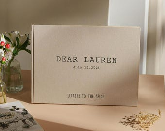 Personalized letters to the bride scrapbook, bridal shower memory book, hen do keepsake, wedding gift, custom bride to be album
