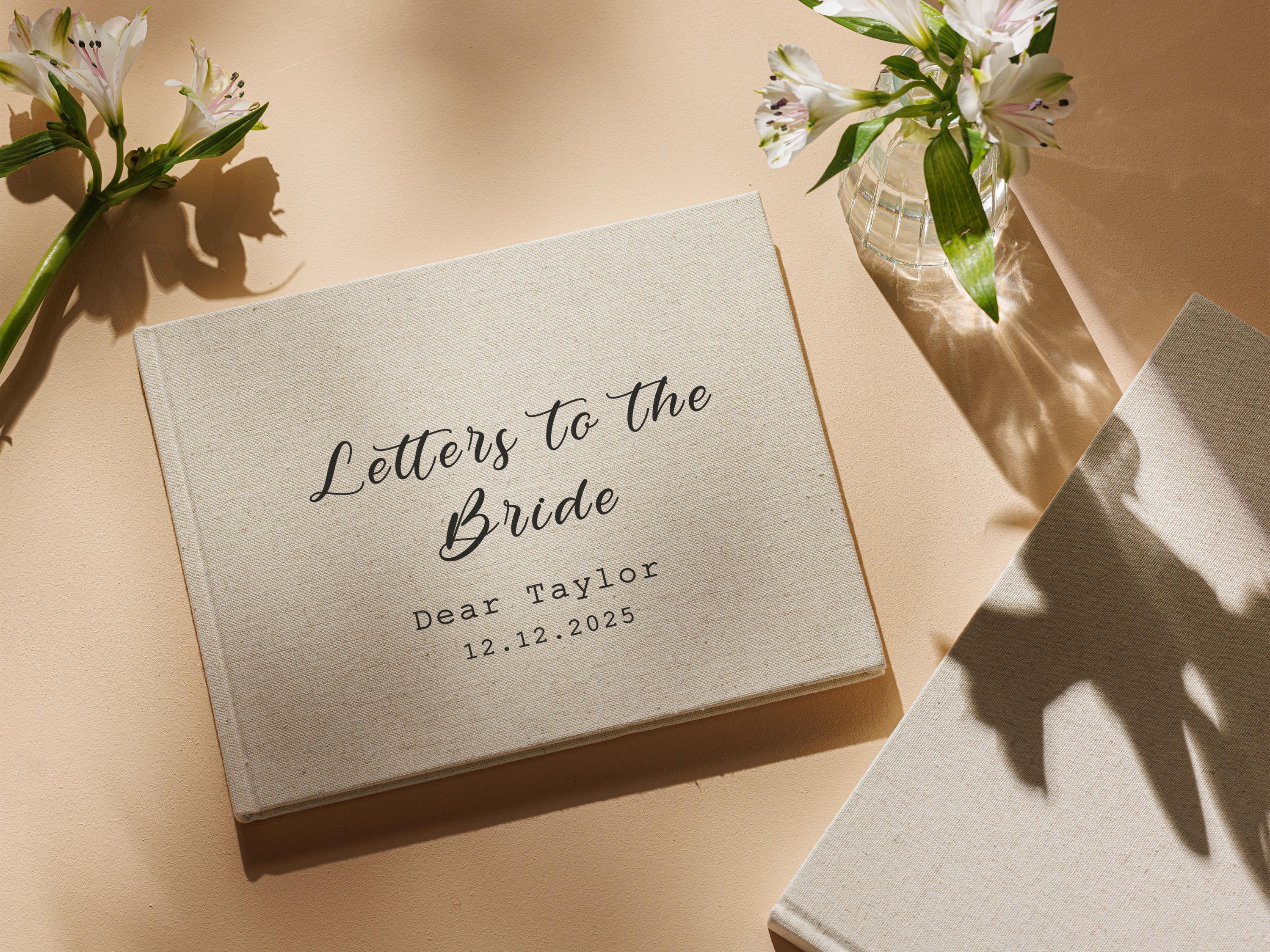 Bride Block Lettering Personalized Letters to the Bride Scrapbook, Bridal Shower Memory Book ...