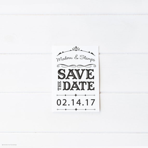Custom Wedding Stamp Save the Date Stamp Custom Rubber Etsy