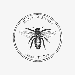 Meant to Bee Stamp, Custom Wedding Stamp, Custom Stamp, Custom Rubber Stamp, Personalized Stamp, Vintage, Bee, C395